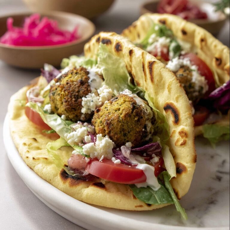 Falafel Wraps with Tzatziki and Fresh Vegetables Recipe