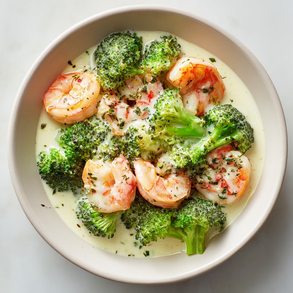 Broccoli Shrimp Alfredo Recipe - Recipe Image