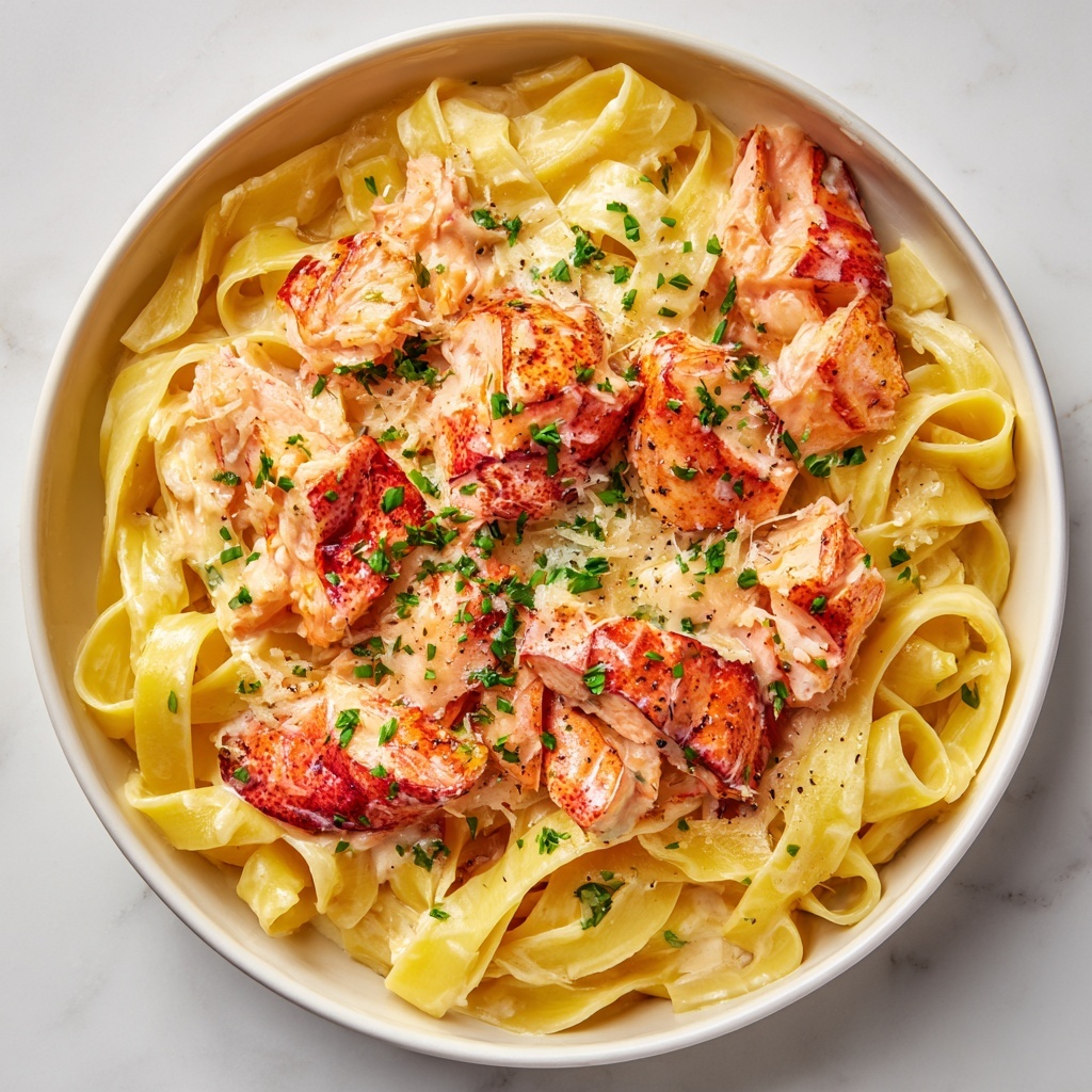 Cajun Lobster, Crab, and Salmon Alfredo Recipe - Recipe Image