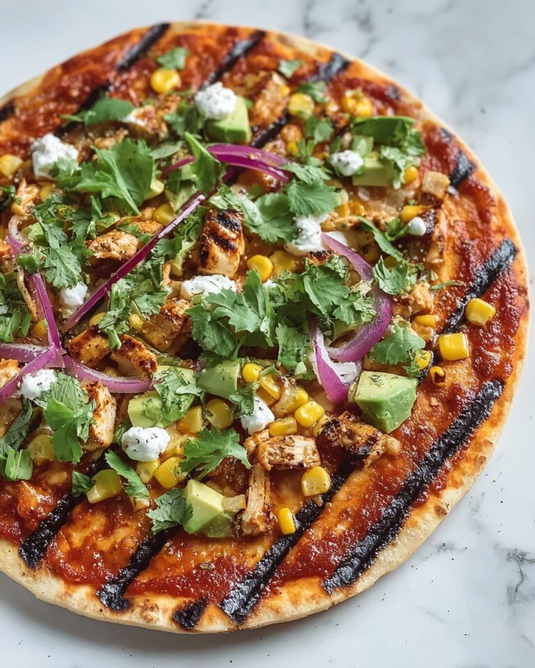 Grilled BBQ Chicken Pizza with Fresh Toppings Recipe