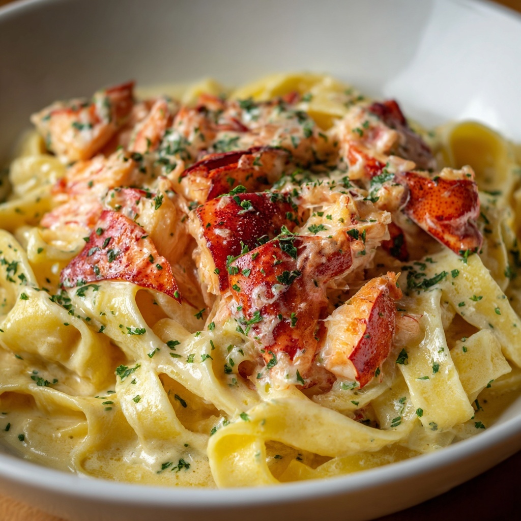 Cajun Lobster, Crab, and Salmon Alfredo Recipe - Recipe Image
