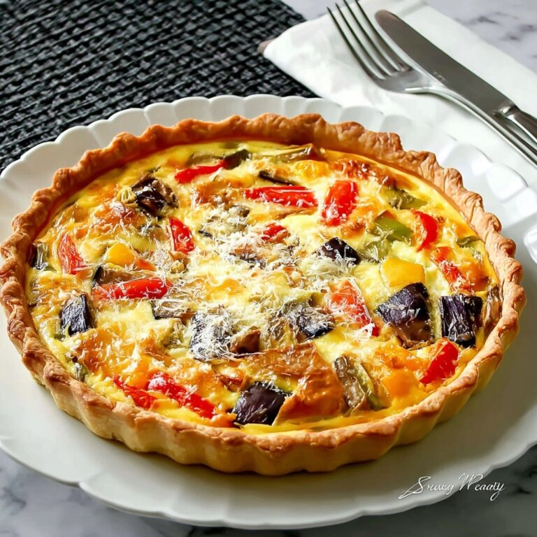 Colorful Vegetable and Mozzarella Quiche Recipe