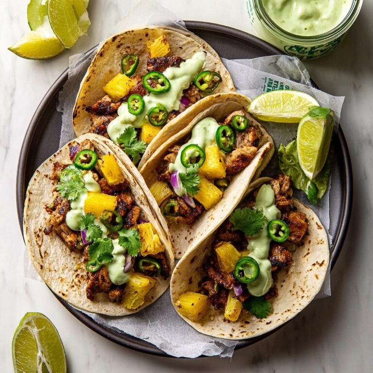 Hawaiian Chicken Tacos with Jalapeño Pineapple Salsa Recipe