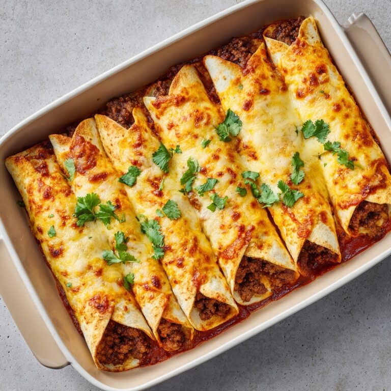 Cheesy Beef & Bean Enchiladas Recipe