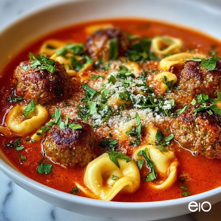 Cheesy Meatball Tortellini Soup Recipe