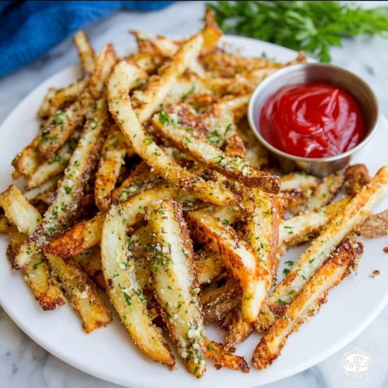 Baked Garlic Parmesan Fries Recipe