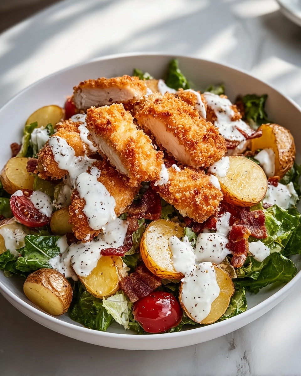 Classic Fried Chicken Salad Recipe - Recipe Image