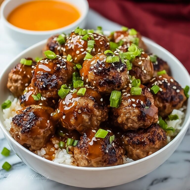 Sticky Korean BBQ Meatballs with Gochujang Glaze Recipe