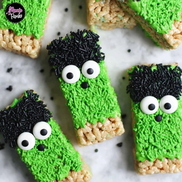 Frankenstein Halloween Rice Krispie Treats Recipe