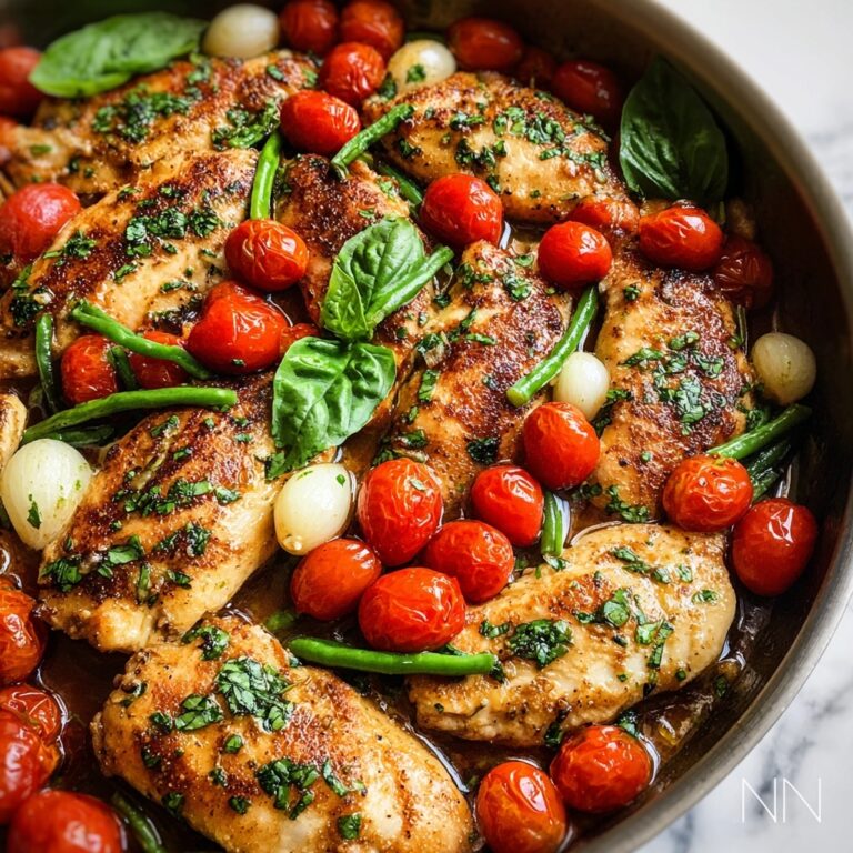 One Pan Balsamic Chicken with Tomatoes and Mozzarella Recipe
