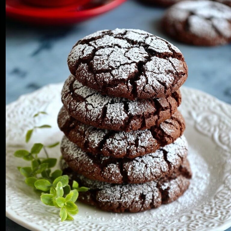 Chewy Chocolate Brownie Crinkle Cookies Recipe