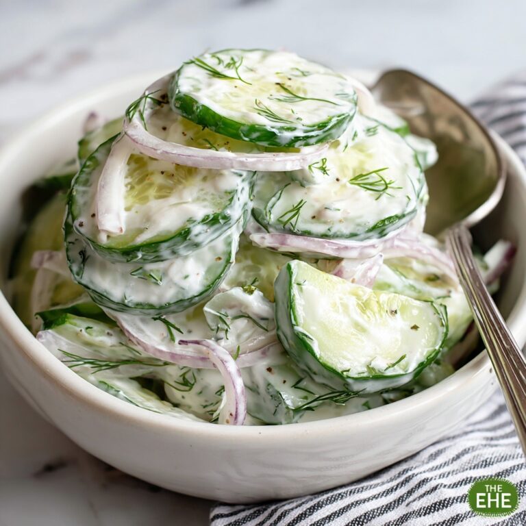 Cuke Salad with Sour Cream Dill Dressing Recipe