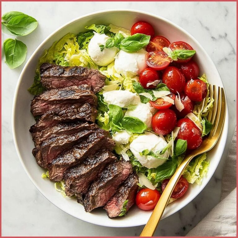 Caprese Salad with Grilled Flank Steak Recipe